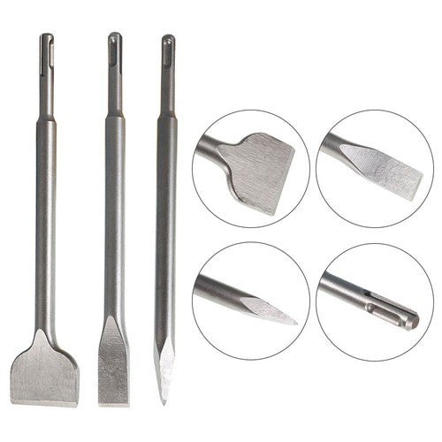 DURAFORCE 6-Pack Concrete Drill Bit Set Includes Point Chisel + 20mm & 40mm Flat Chisel