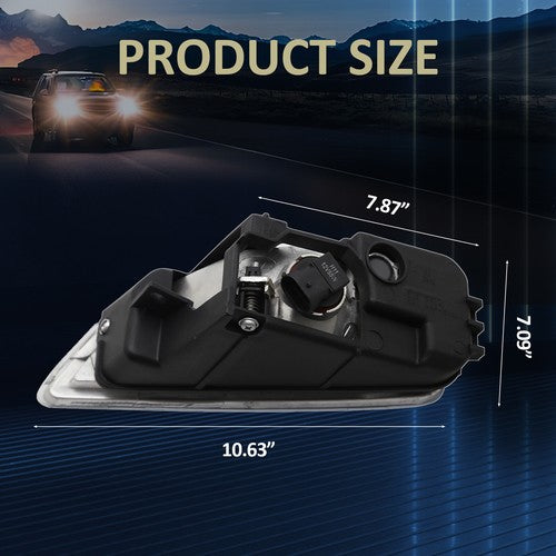 DURAFORCE Fit For Honda Accord 2003-2007 4DR Front Bumper Driving Fog Light Lamp w/Wiring