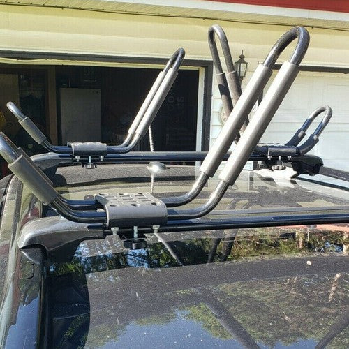 DURAFORCE Set of 4 PCS Canoe Boat Kayak Roof Rack Car SUV Truck Top Mount J-Bar Holder