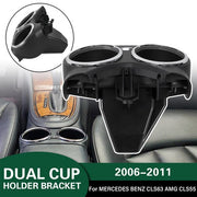 DURAFORCE Black Dual Drink Cup Holder For 2006-2011 Mercedes-Benz CLS500 #21968004149051