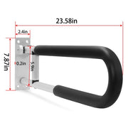 DURAFORCE Folding Handicap Grab Bars Rails Toilet Handrails Bathroom Support Safety Rail