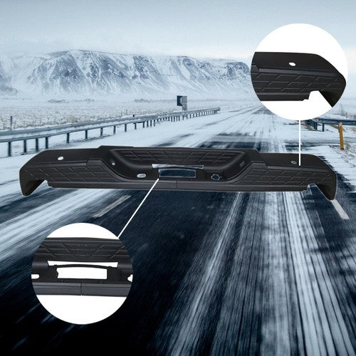 DURAFORCE Rear Step Bumper For 2007-2013 Chevrolet Silverado 1500 Black With Object Sensor