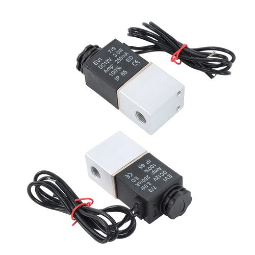 DURAFORCE 2PCS 1/4" Fast Response Electric Air Water Solenoid Valve 12V DC Normally Closed
