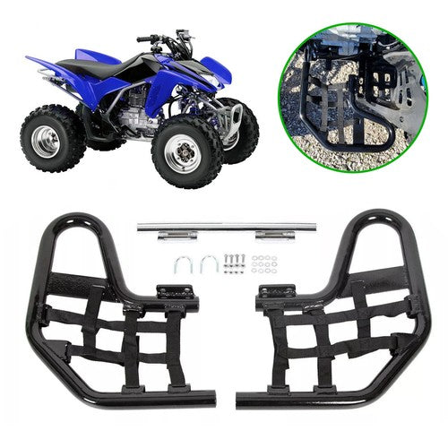 DURAFORCE Aluminum Nerf Bars Black bar Black nets For Honda TRX 250EX 250X Pair set 01-24