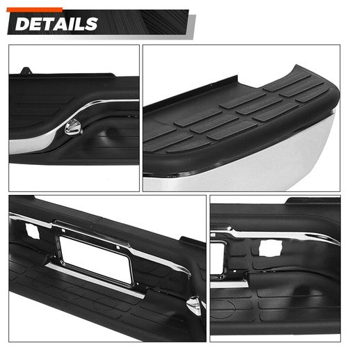 DURAFORCE Chrome Rear Step Bumper For 1999-2004 05 06 2007 Chevy Silverado GMC Sierra 1500