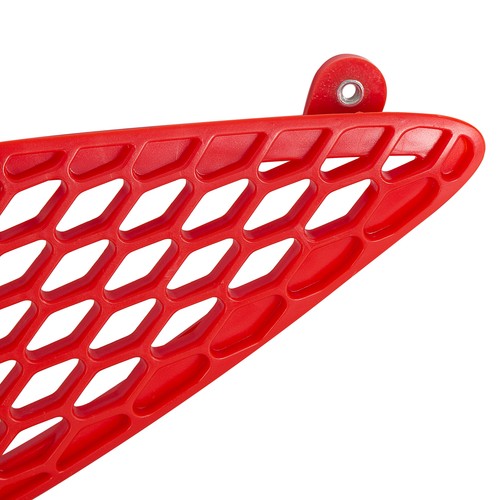 3Pcs Red Hood Bezel Insert Trims For 2015-20 Dodge Charger 68202462AD 68202581AC