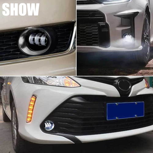 DURAFORCE 2x Black LED Fog Lights Driving Lamp For Toyota Tacoma 2012-2015 DOT Bumper Lamp