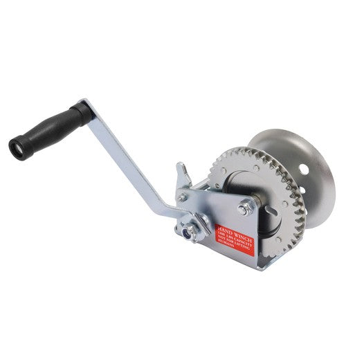 DURAFORCE 1400LB Steel Horizontal Pulling Hand Winch w/Ratchet Galvanized For Boat Trailer