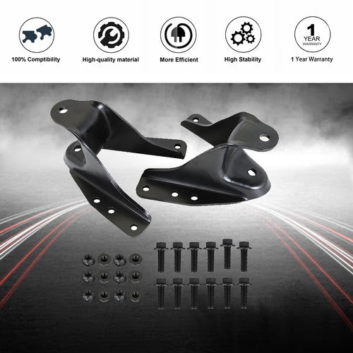 DURAFORCE 2PCS Rear Leaf Spring Forward Shackle Bracket Hanger Pair For Ford F350 1990-97