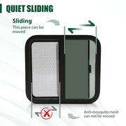 DURAFORCE 24" x 22" RV Window Fit For Camper Trailer Horizontal Sliding Window Breathable