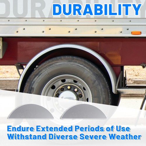 Pair Round Single Axle Trailer Fenders Backs for 14-16 Inch Wheels