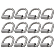 DURAFORCE 1/2 Inch Heavy Duty Weld-On Forged D Ring Fracture Strength 12,000lbs (12 Pack)