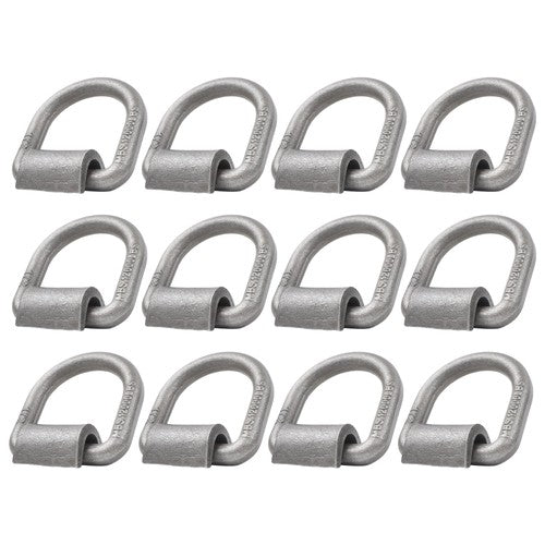 DURAFORCE 1/2 Inch Heavy Duty Weld-On Forged D Ring Fracture Strength 12,000lbs (12 Pack)