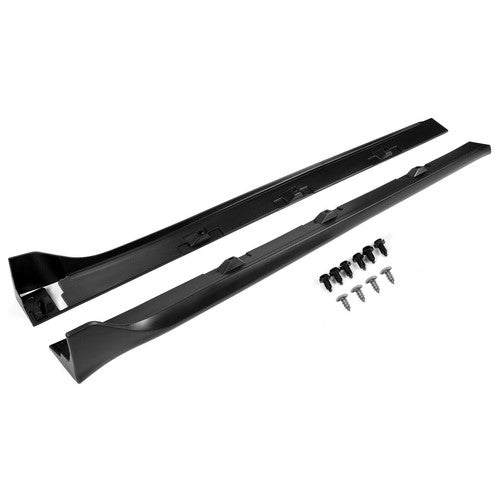 Side Skirt Extension for 16-2020 Honda Civic 4dr Sedan LX EX Si Blk Type R Style