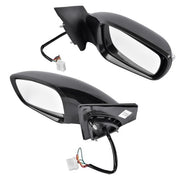 DURAFORCE 2Pcs Black Power Mirrors with Turn Signal Heated for Hyundai Sonata 2011-2014