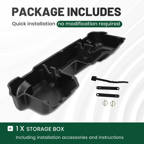 DURAFORCE Underseat Storage Case Box For 19-25 Dodge Ram 1500 Crew Cabs New Body Style