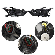 DURAFORCE For Maxima S|SL|SV 2016-2017 18 Headlights Clear Lens LH+RH Pair Housing Chrome