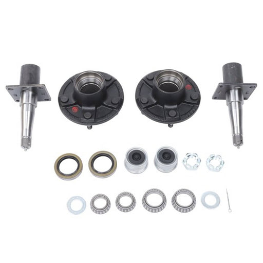 DURAFORCE [2-Pack] 5 X 5“ Wheel Hub Kit and FIT For 8.25” × 2" Round Flanged #84 Spindle