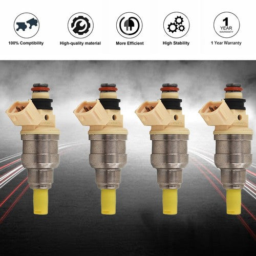 DURAFORCE 4x Fuel Injector INP-470 15710-58B00 for Suzuki Sidekick X-90 Tracker 1.6L 92-98