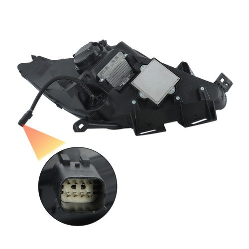 DURAFORCE Headlight For Chevrolet Corvette 2014-2018 2019 Driver Side Black HID W/Ballast