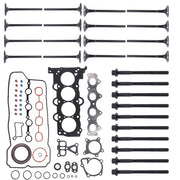 DURAFORCE Gasket Set W/ Bolts &Intake Exhaust Valves for Hyundai Accent 1.6L L4 2012-2019