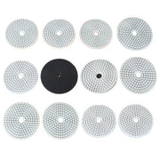 DURAFORCE 12PCS Diamond Polishing Pads Wet Dry 4 Inch Set Kit For Granite Concrete Marble