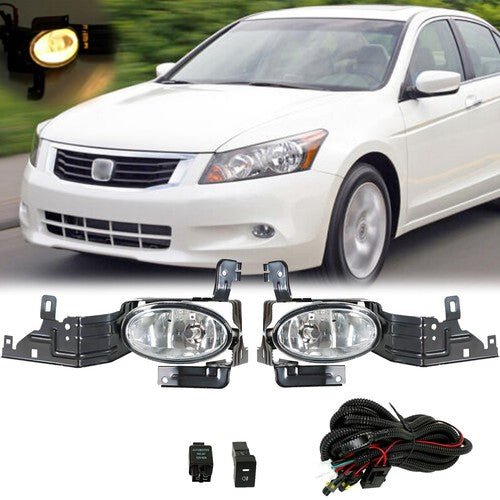 DURAFORCE Clear Fog Lights Bumper Driving Lamps Switch for 2011-2012 for Honda Accord