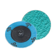 DURAFORCE 25 Pcs 2" 36 Grit Zirconia + Grind Aid Quick Change Sanding Discs Type