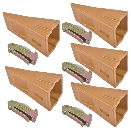 DURAFORCE X290 Sharp Bucket Teeth/Tooth with K290S Flexpins Fit for Mini Excavator 5Pcs