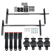 DURAFORCE For EZGO Yamaha Club Car Golf Cart 4 Retractable Seat Belts and Bracket Kit New