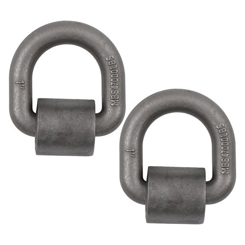 DURAFORCE 2 Pack 1" Weld On Forged D Ring with Welding Clip 47,000 LBS Fracture Strength