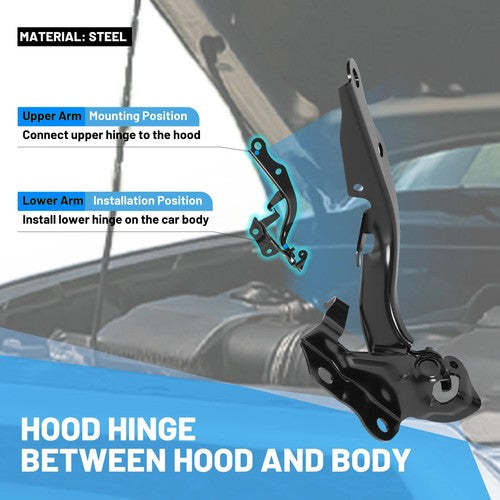 Steel Hood Hinges for Toyota 4Runner 2010-2024 Driver Passenger Side