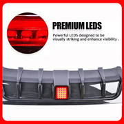 DURAFORCE Rear Bumper Diffuser Lip LED Brake DRL Light for 2018-2023 for Infiniti Q50