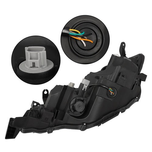 DURAFORCE Headlight Assembly Projector For Toyota Corolla 2017-2019 Halogen Black Right