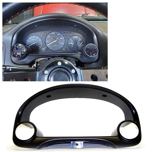 DURAFORCE Dual Gauge Cluster Pod Meter Bezel 52mm for 1996 2000 Honda Civic EK EM1