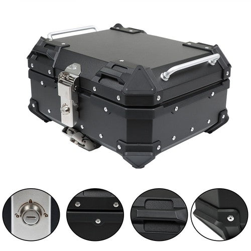 DURAFORCE 22L Black Motorcycle Luggage Waterproof Tail Box Scooter Trunk Storage Top Case