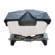 DURAFORCE Boat Cover Fishing V-Hull Runabout Trailerable Black Waterproof 11-13ft New