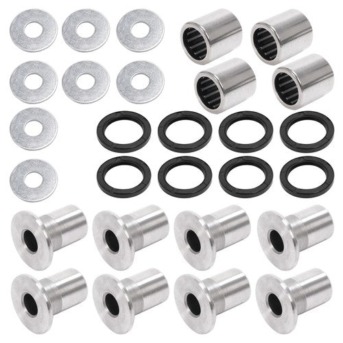 Silvery A Arm Bushing Bearing Shaft Kit for Kawasaki KFX400 Suzuki LTZ400 Z400