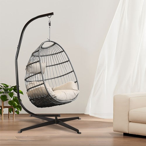 DURAFORCE 91 Inch Hanging Hammock C Stand For Chair Porch Swing Resistant 360 Degree Steel