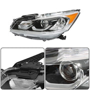 DURAFORCE Halogen W/LED DRL Headlights For 16-17 Honda Accord Chrome Driver+Passenger Pair