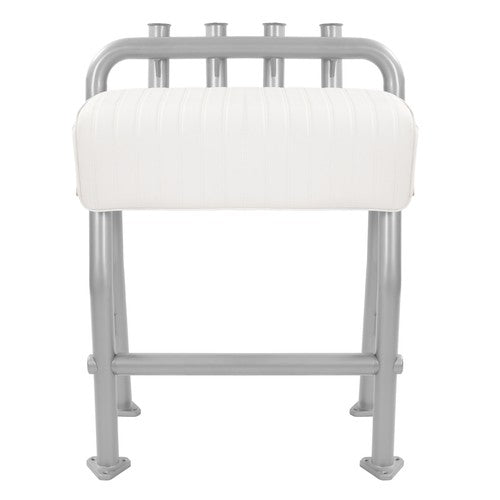 DURAFORCE 29in Aluminium White Boat T Top Leaning Post Seat S Size Long Cushion Universal