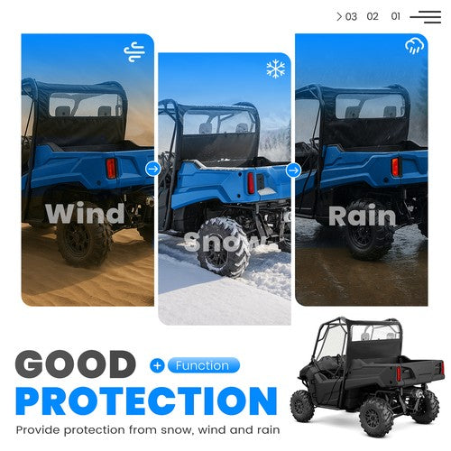 Soft Rear Panel Window Windshield for Honda Pioneer 700 700 4 2014 2025
