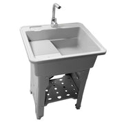DURAFORCE 80 Freestanding Sink Commercial Laundry & Utility Room Sinks with Faucet Gray