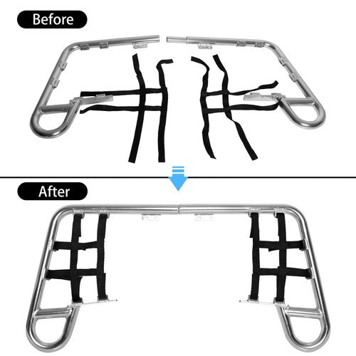 DURAFORCE Silver Nerf Bars For Honda TRX 250X 1987-88 TRX 300EX 300X 93-09 - Aluminum