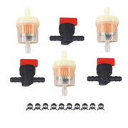 DURAFORCE Bladsharr In Line Fuel Gas Filter Shut Cut Off Valve Clamp 3Kit 1/4"