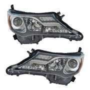 DURAFORCE Fit For Toyota RAV4 2013 2014 2015 LH+RH Headlight Headlamps Clear Lens Halogen