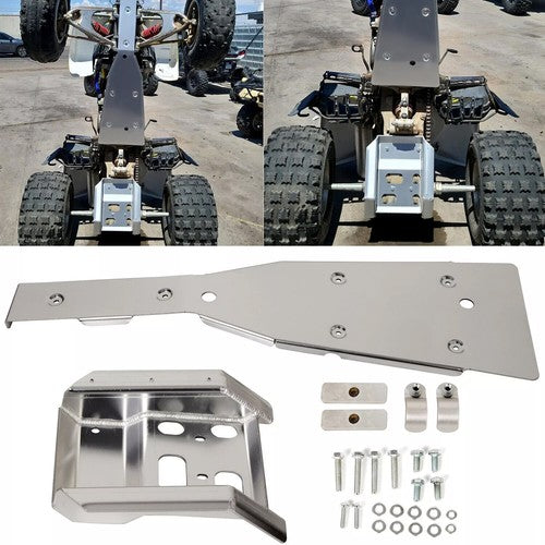 DURAFORCE Full Chassis Glide & Swing Arm Skid Plate Guard Combo For KAWASAKI KFX400 DVX400