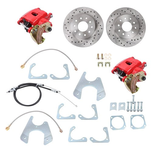 DURAFORCE For Calipers Chevelle GTO El Camino 64-72 GM 10 12 Bolt Rear Disc Brake Kit Red