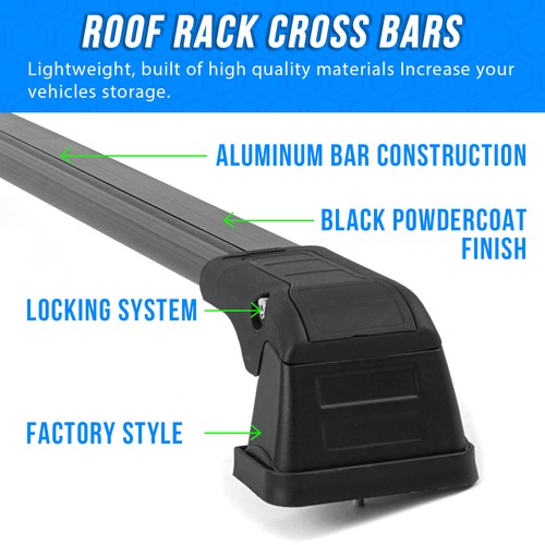 Aluminum Roof Rack Rail Cross Bars for Kia Soul 2014-2019 Luggage Cargo Carrier