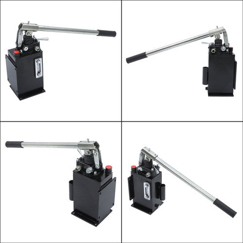 DURAFORCE Hydraulic piston hand pump with valve for double acting cylinder 2.7 CID 3 Quart